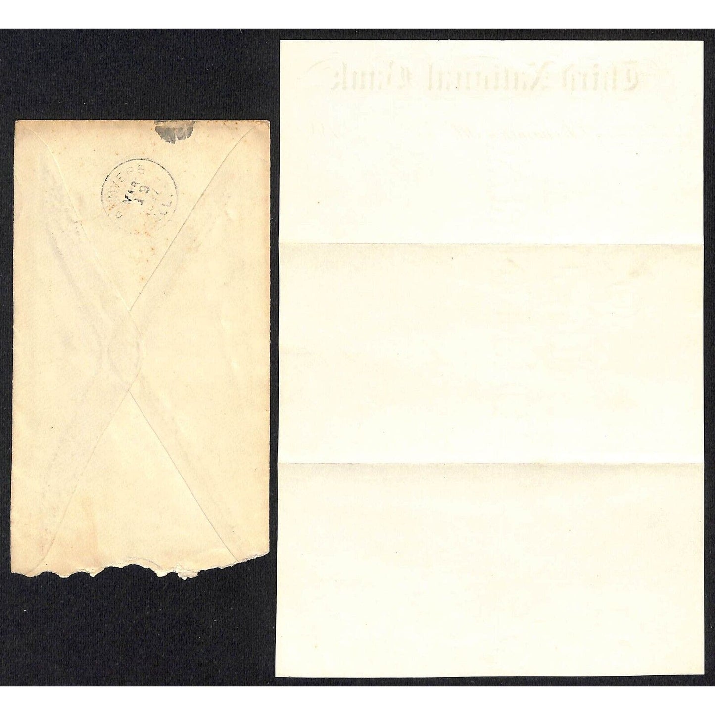 Third National Bank Bloomington. IL 1887 ALS Letterhead
