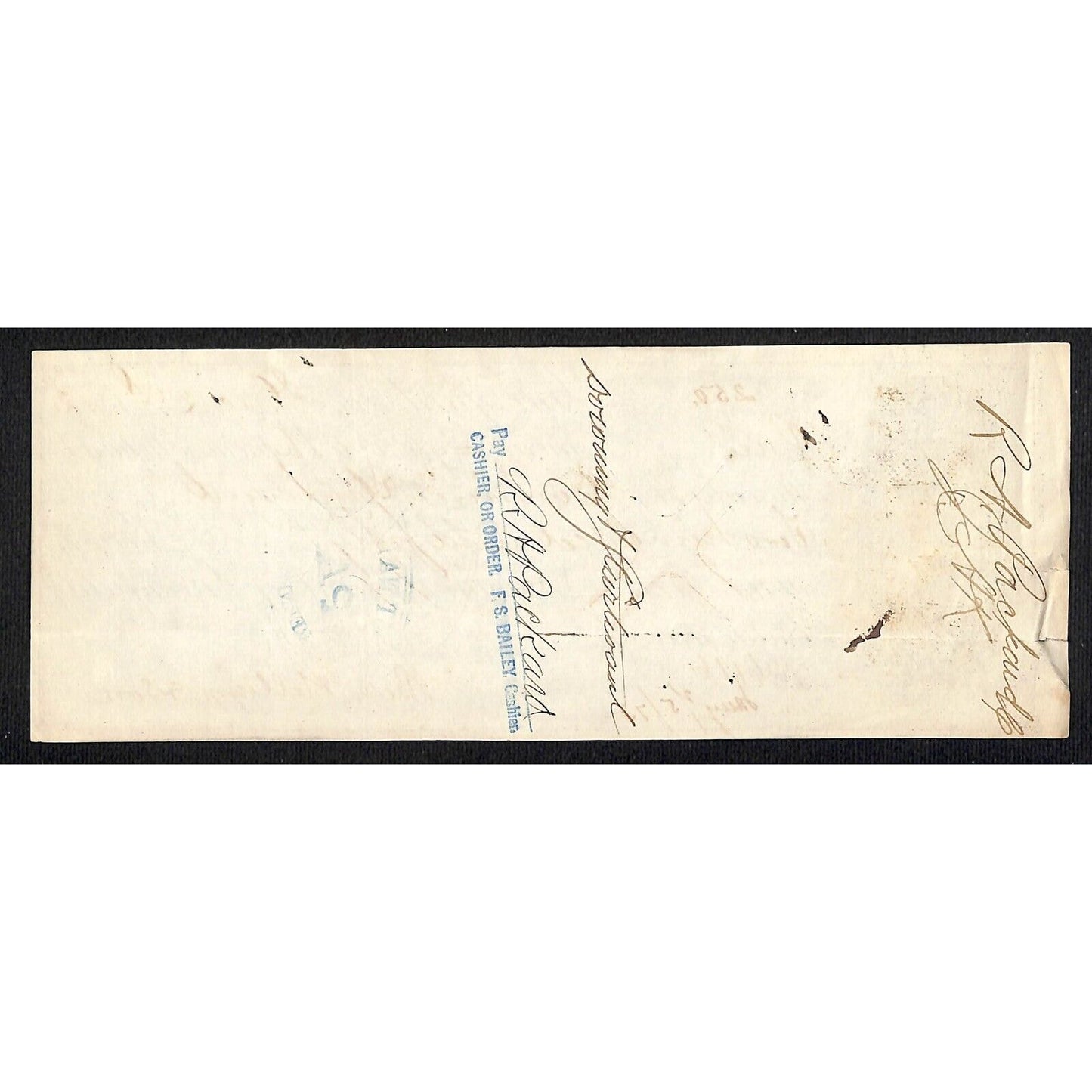 1872 First National Bank of Greenfield, MA $250 Promissory Note
