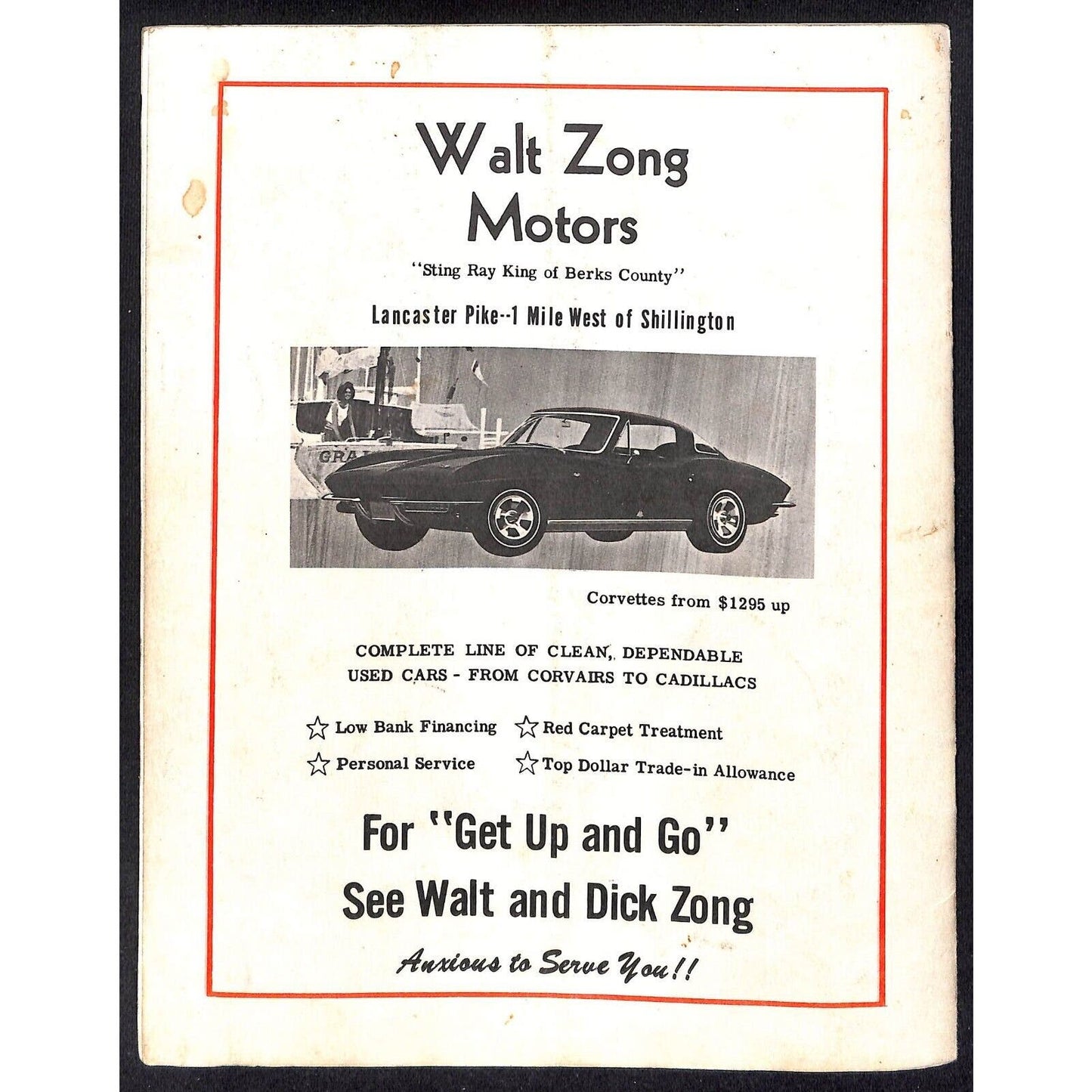 Reading Fairgrounds 1966 USAC Auto Races Program Sprint Car Mario 8pp*