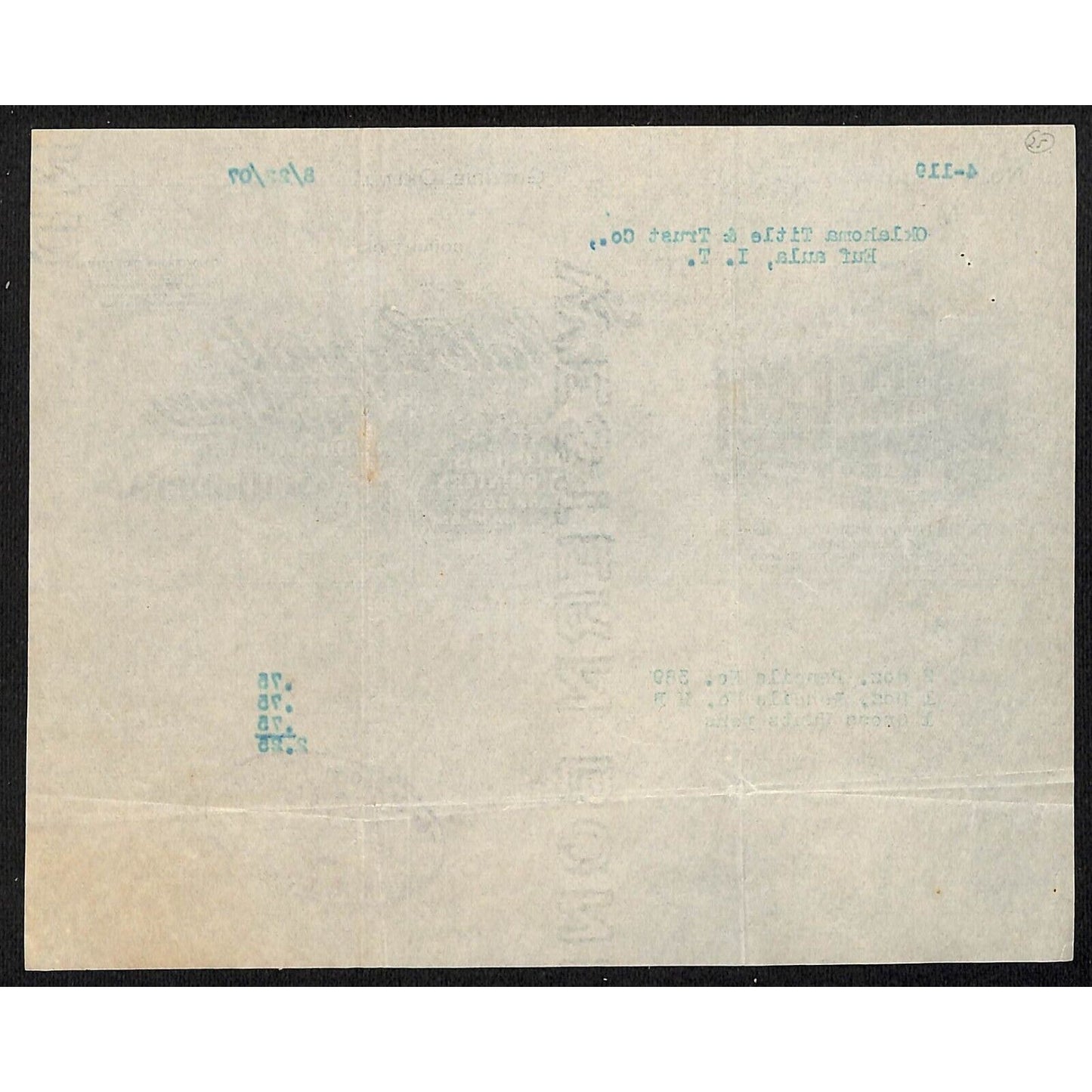 1907 State Capital Company Publishers Guthrie, OK Territorial Letterhead