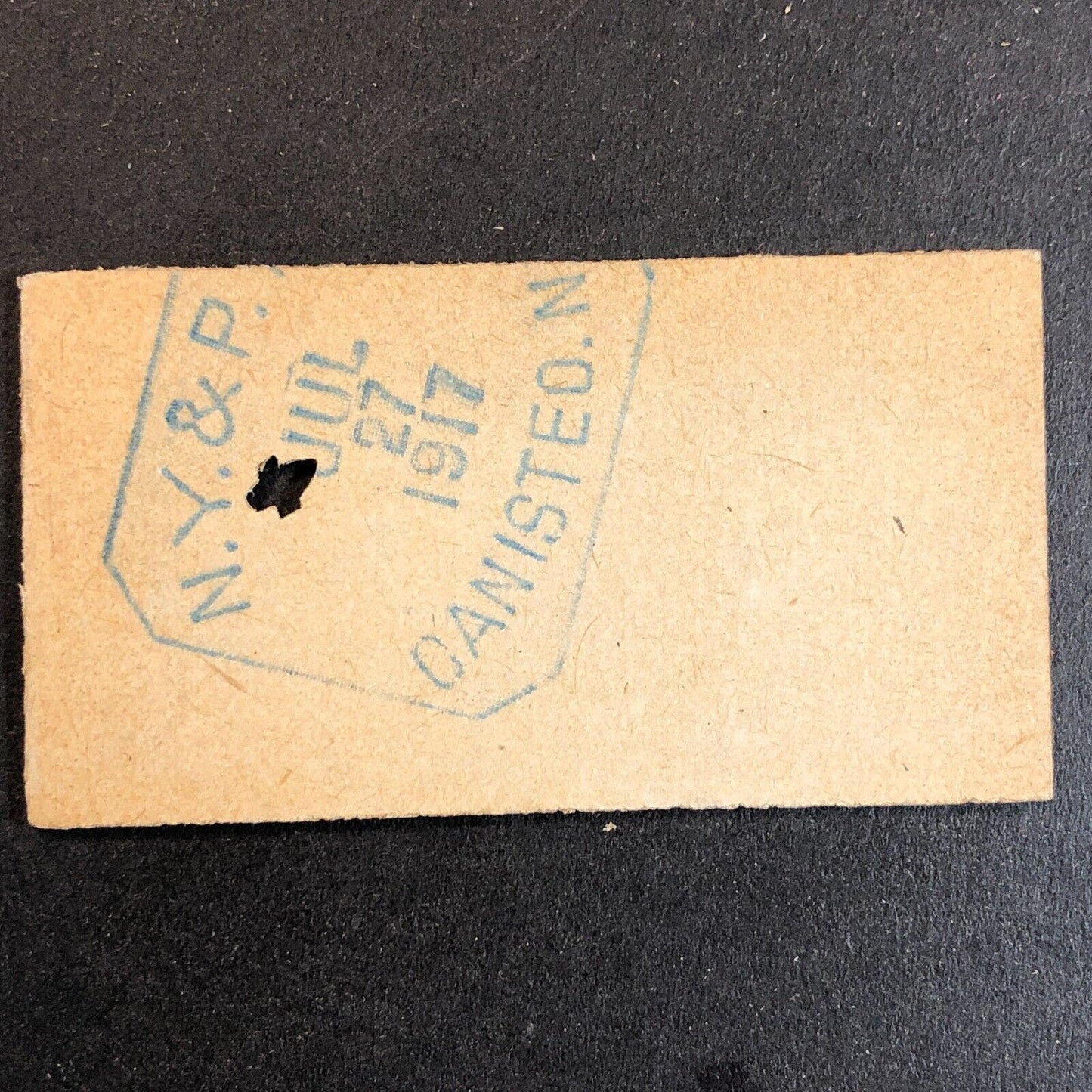 New York & Pennsylvania Railroad July 27 1917 Whitesville, NY Ticket #18287