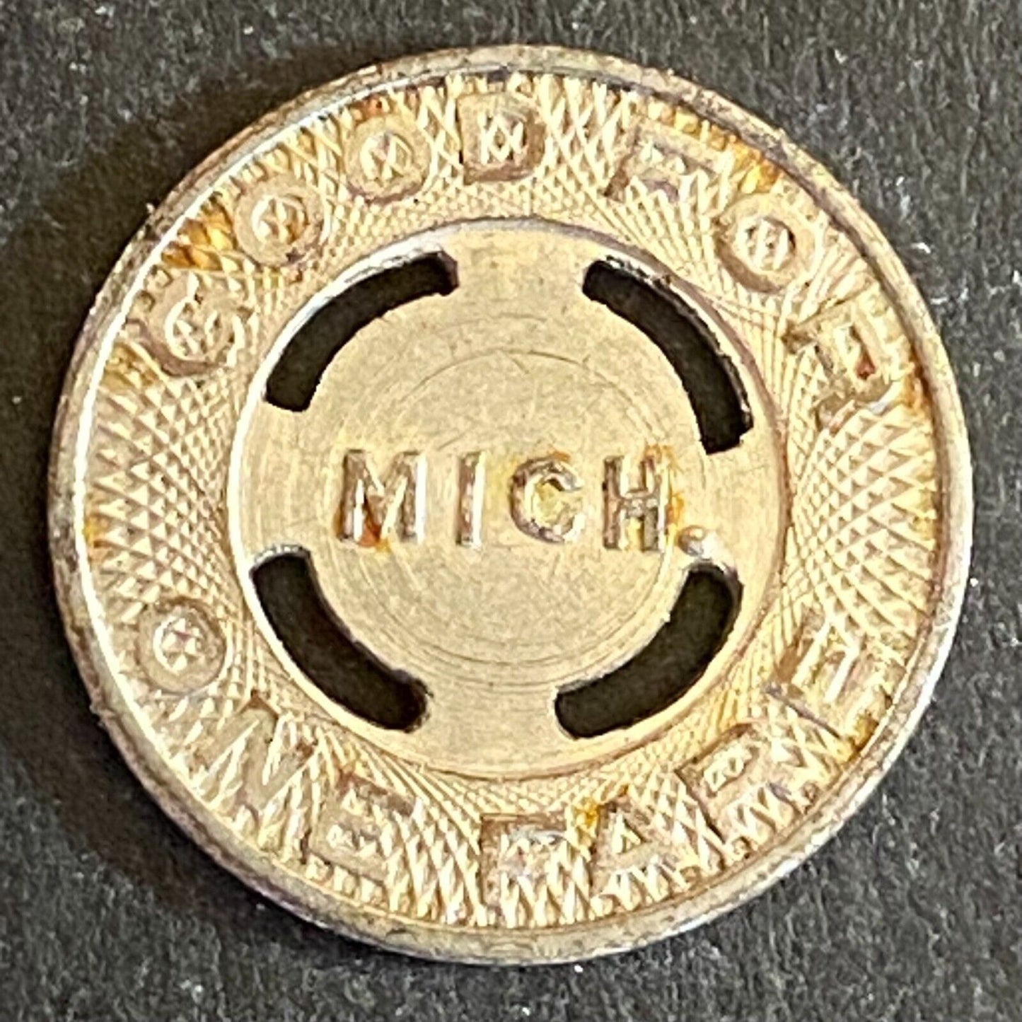 Benton Harbor & St. Joe Mich. G/F One Fare Transit Token 16mm
