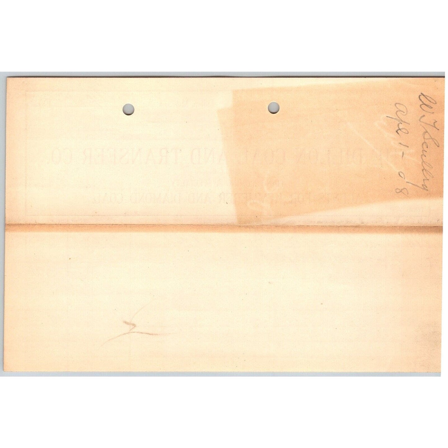 Dillon, MT Dillon Coal & Transfer Co Piano Moving Apr 1908 Billhead G.T. Paul*