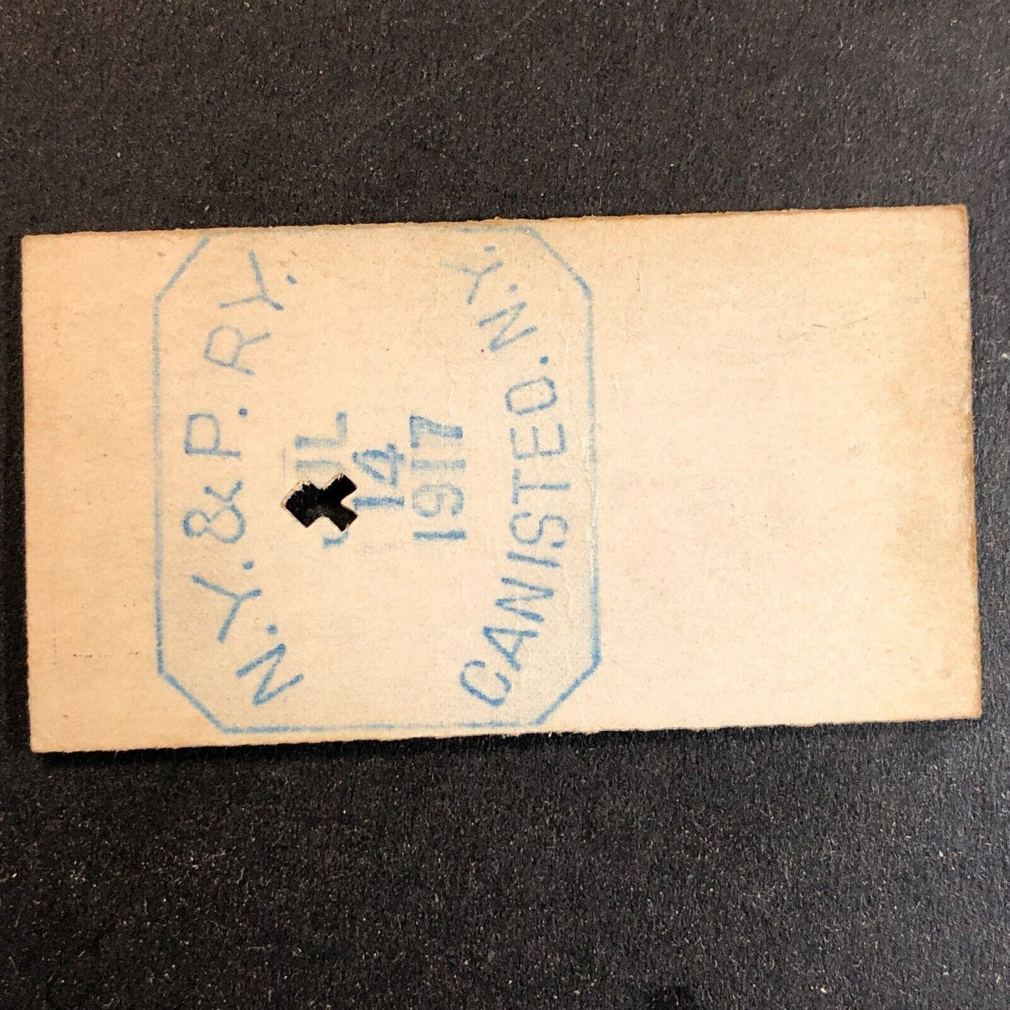 New York & Pennsylvania Railroad July 14 1917 Bennetts, NY Ticket #11824
