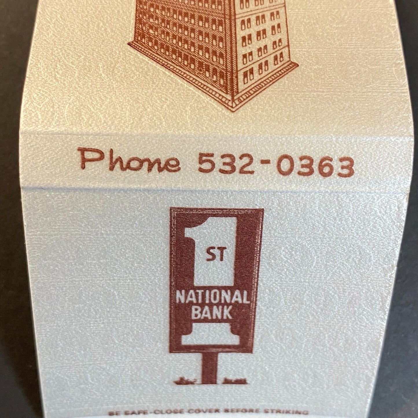 1st National Ironton, OH Near Full (-1) Matchbook c1974-80's VGC Embossed*