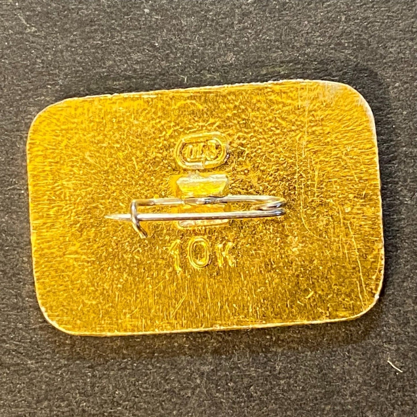 Russian USSR Vintage Enameled Lapel Pin Lenin's Tomb - Marked 10K
