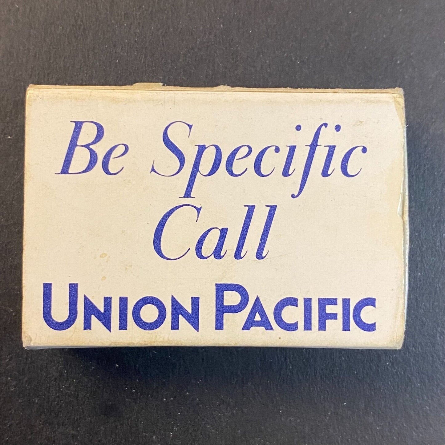 Be Specific Call Union Pacific c1960's Matchbox / Matchbook - Scarce