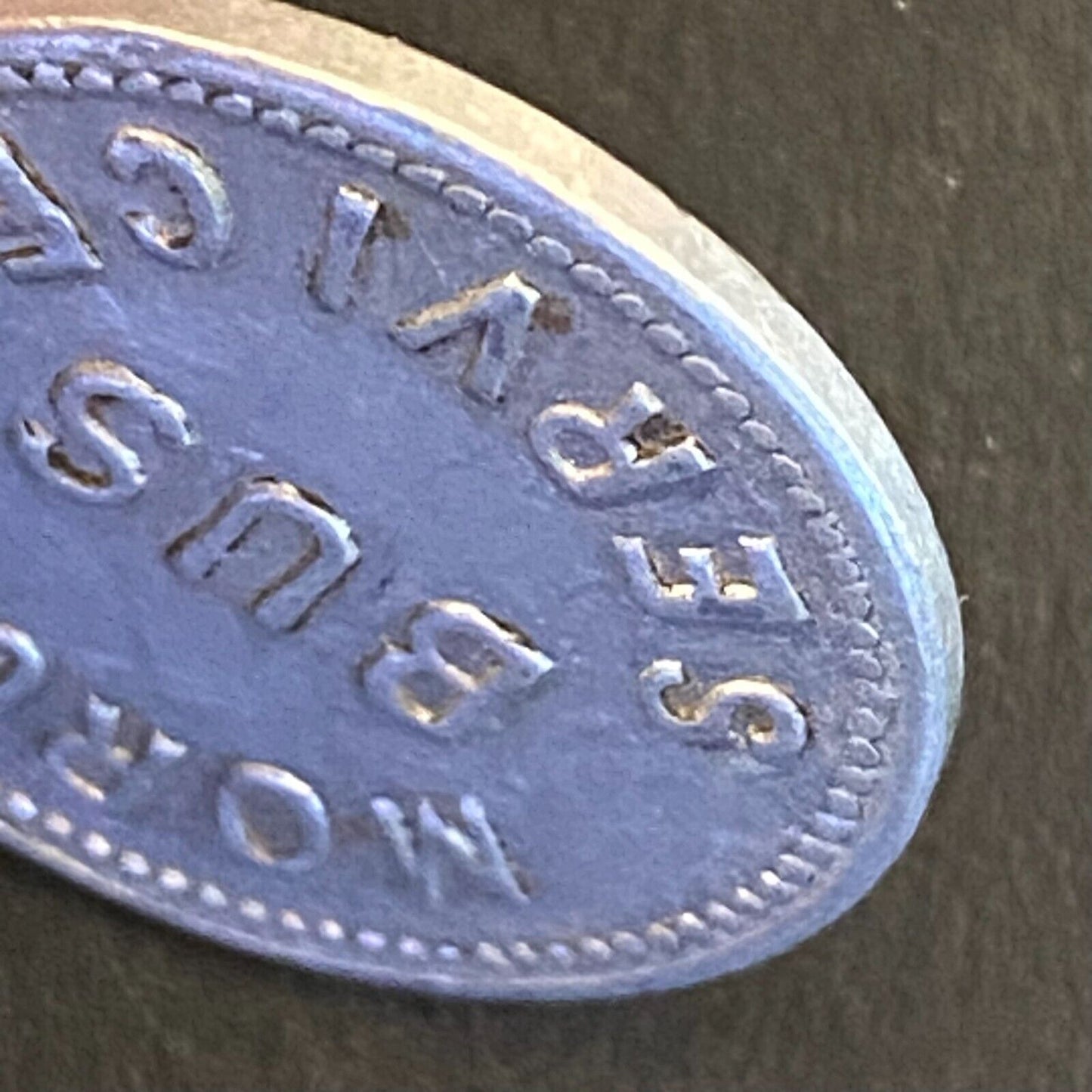 Morgan Bus Service (Prichard Alabama) Alum. Transit Token 22mm Scarce