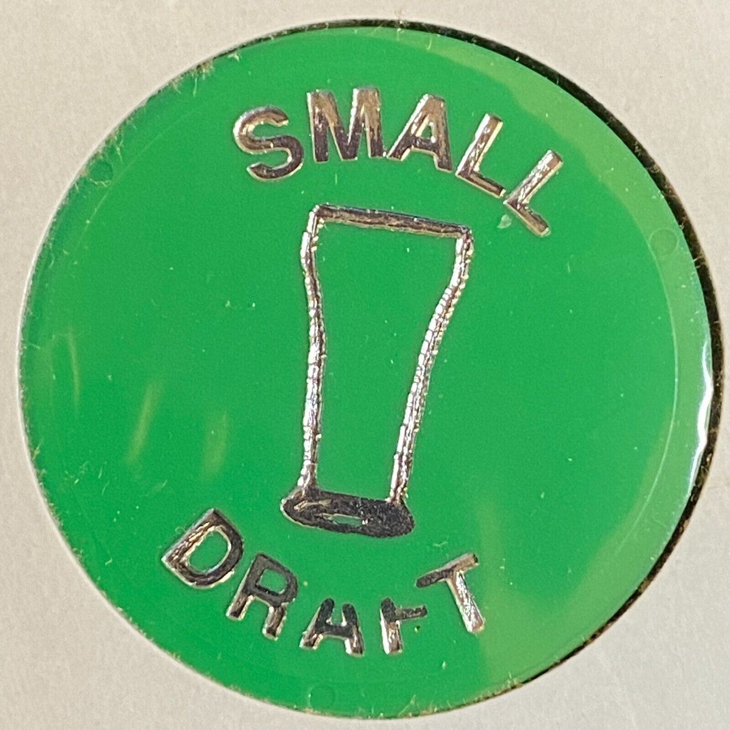 Hopewell Township, PA Mulligan's c1970's-80's Plastic "Small Draft" Drink Token