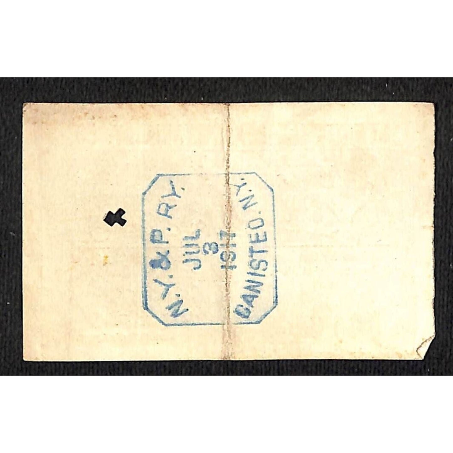 New York & Pennsylvania Railroad RY July 3 1917 Bennetts Ticket #5216