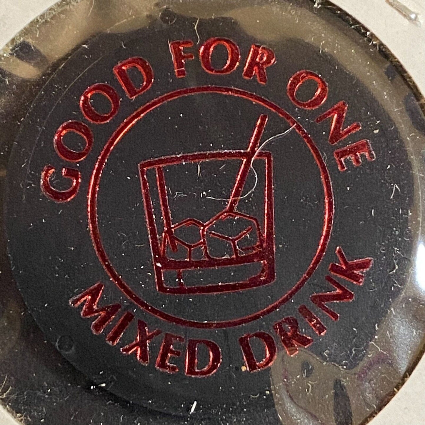 Joffre, PA Owl's Nest #1294 c1980's ? Plastic "Good For One Mixed Drink" Token