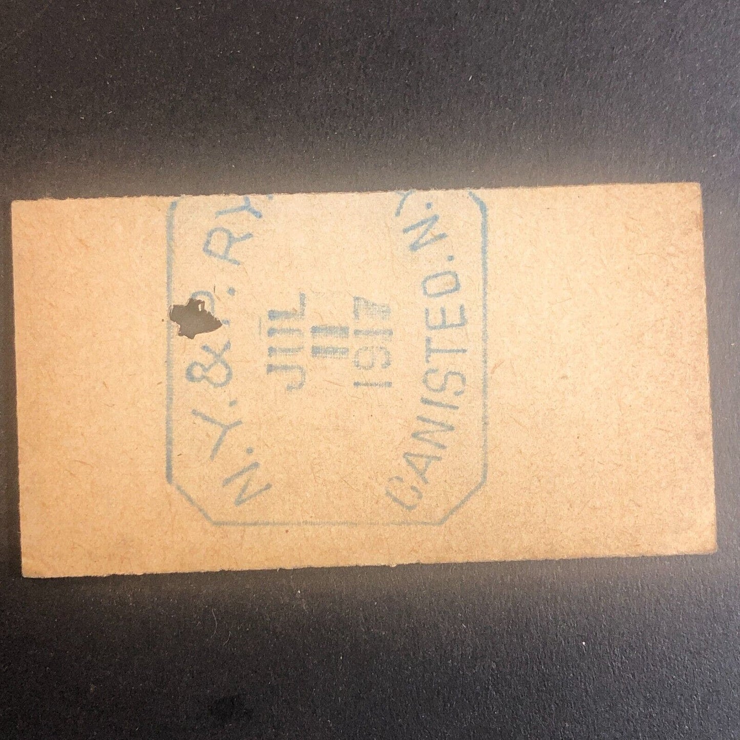 New York & Pennsylvania Railroad July 11 1917 Greenwood, NY Ticket #53517