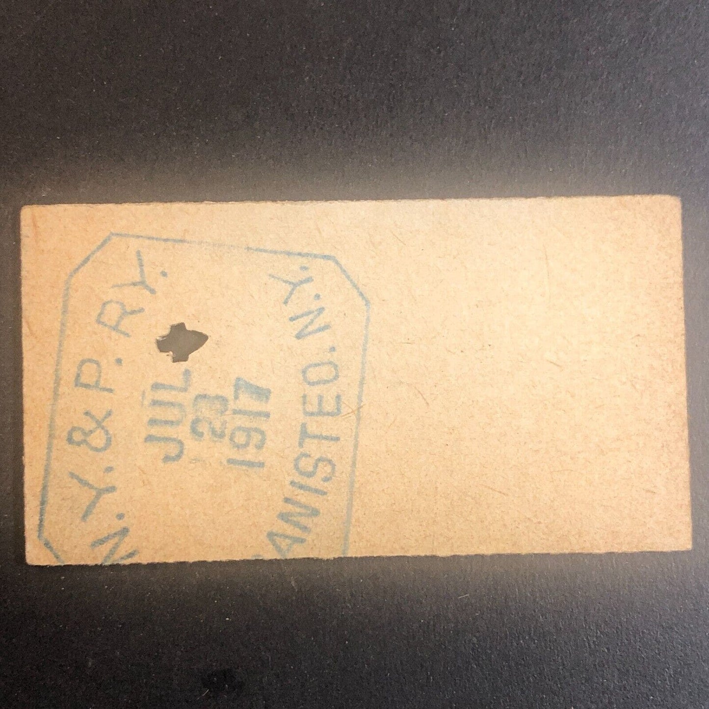 New York & Pennsylvania Railroad July 23 1917 Greenwood, NY Ticket #53597
