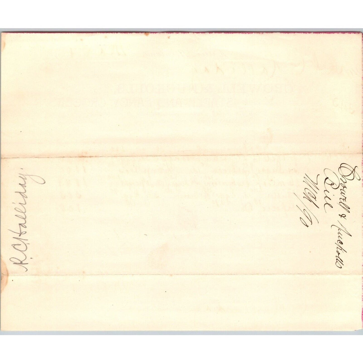 Dillon MT Crowell & Nuckolls Mar. 1890 Billhead Fancy Groceries R.C. Halliday*