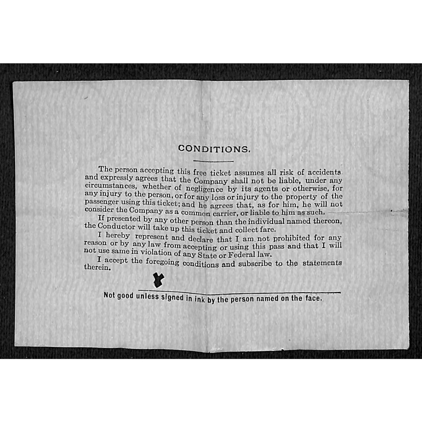 New York & Pennsylvania Railroad NYP July 5 1917 Trip Pass Ticket #1132 Scarce