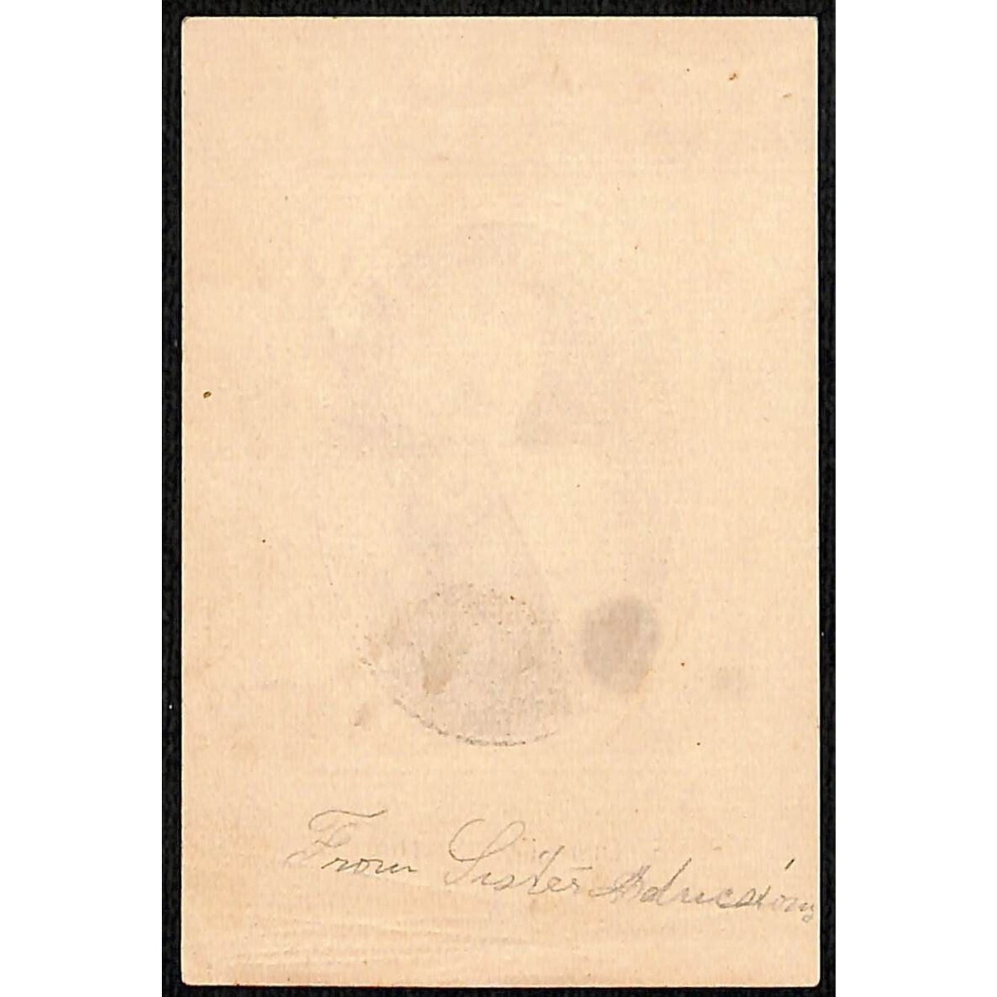 c1900 Saint Theresia Litho Card w/ Gild - Gold Ink