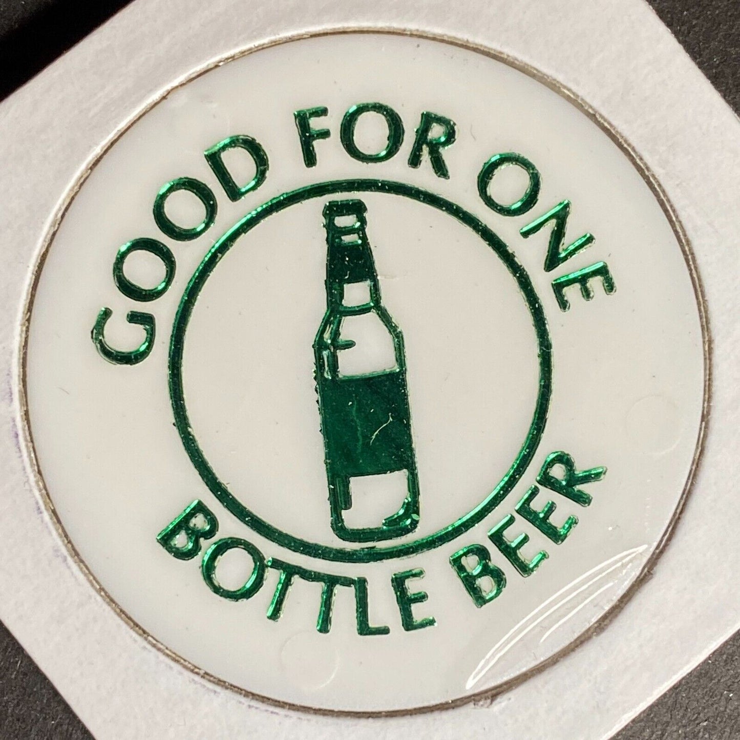 Carbondale, PA Moran's Tavern Plastic Token G/F One Bottle Beer Clover