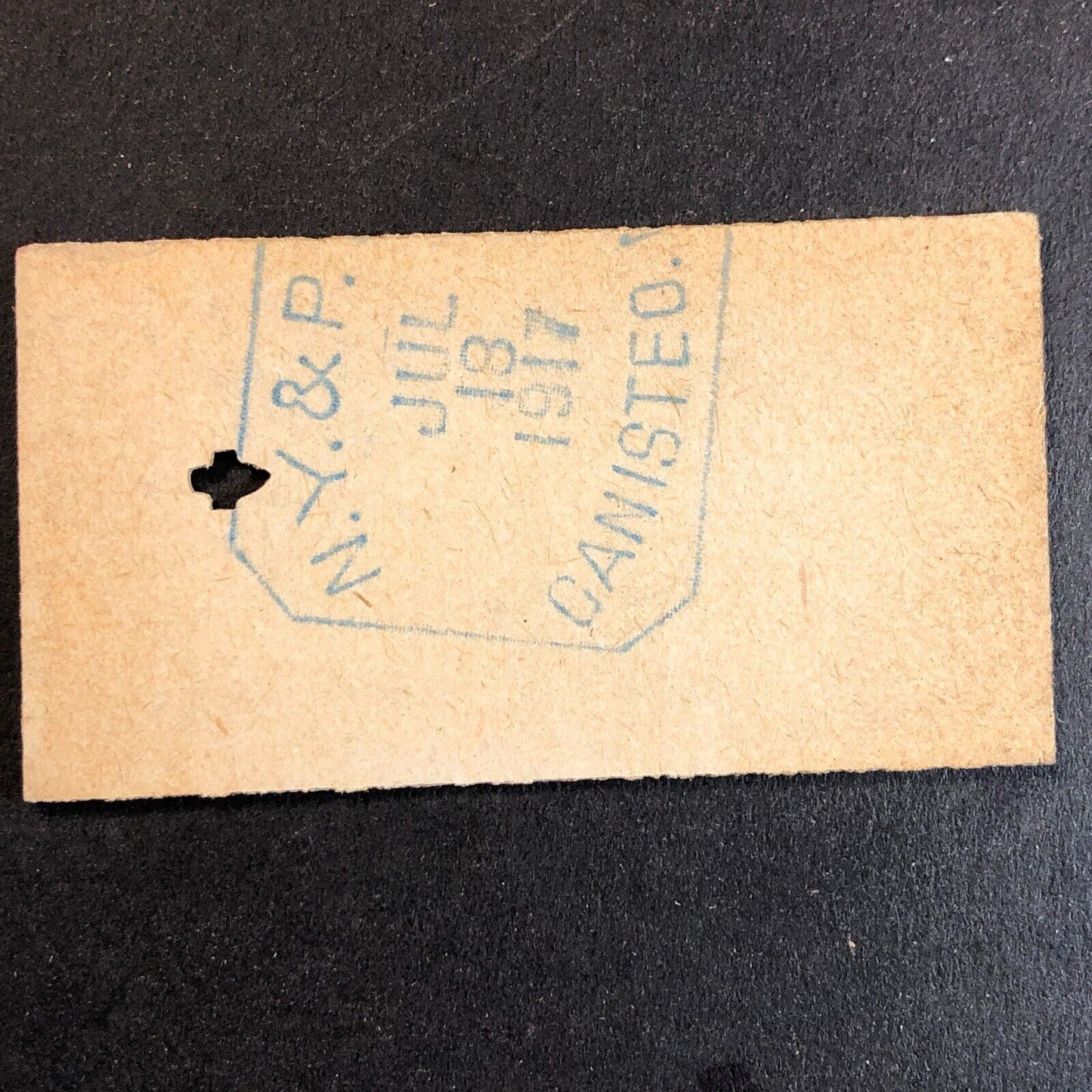 New York & Pennsylvania Railroad July 18 1917 Whitesville, NY Ticket #18262