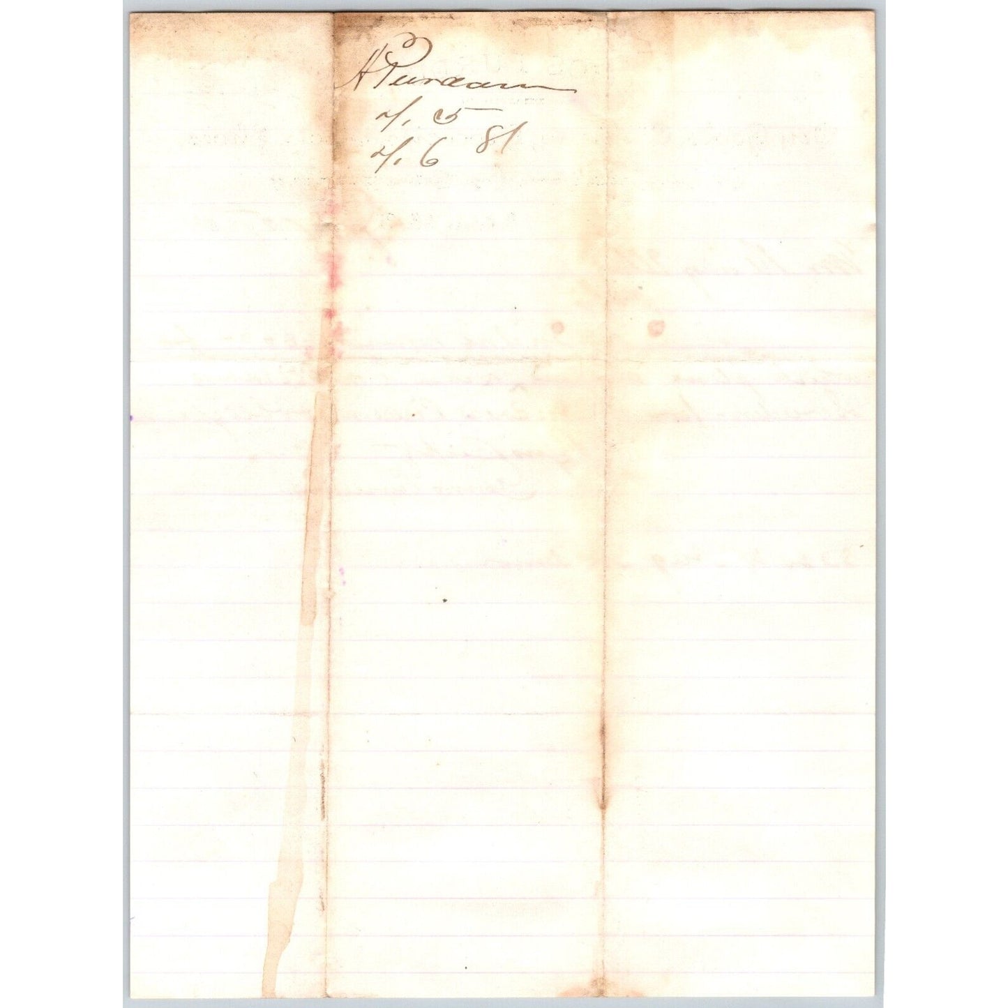 Amos Purdum Hardware Drugs Salisbury MT 1881 ALS Letterhead Henry Elling*