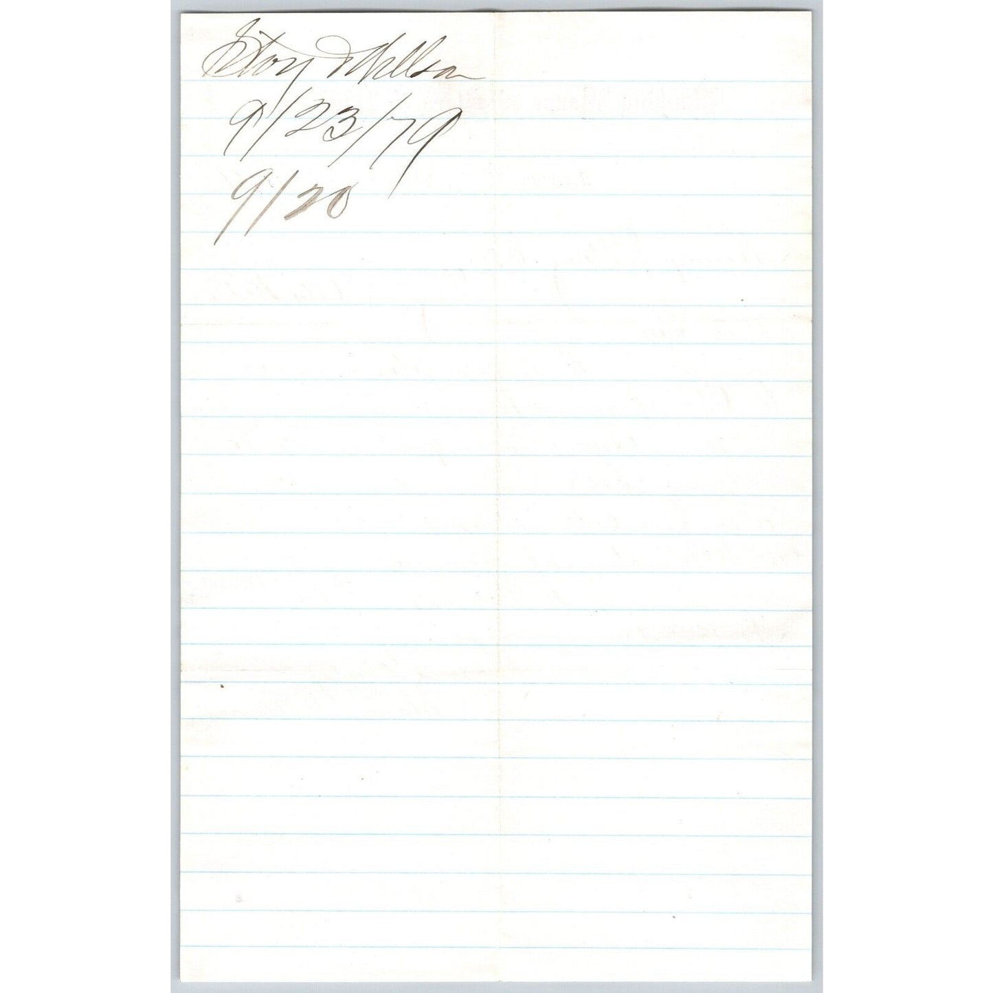 Banking House of Story & Nelson Bozeman, MT 9/20 1879 Letterhead Henry Elling*