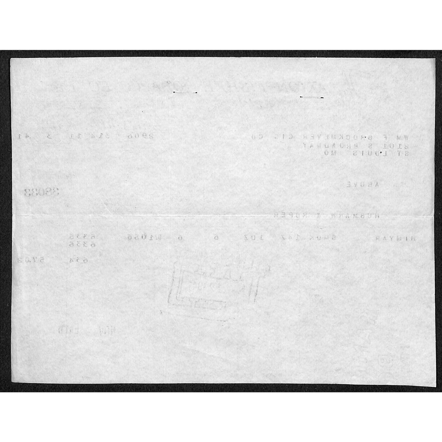 Louisville, KY The Axton-Fisher Tobacco Co Spud Twenty Grand 11/3 1941 Billhead