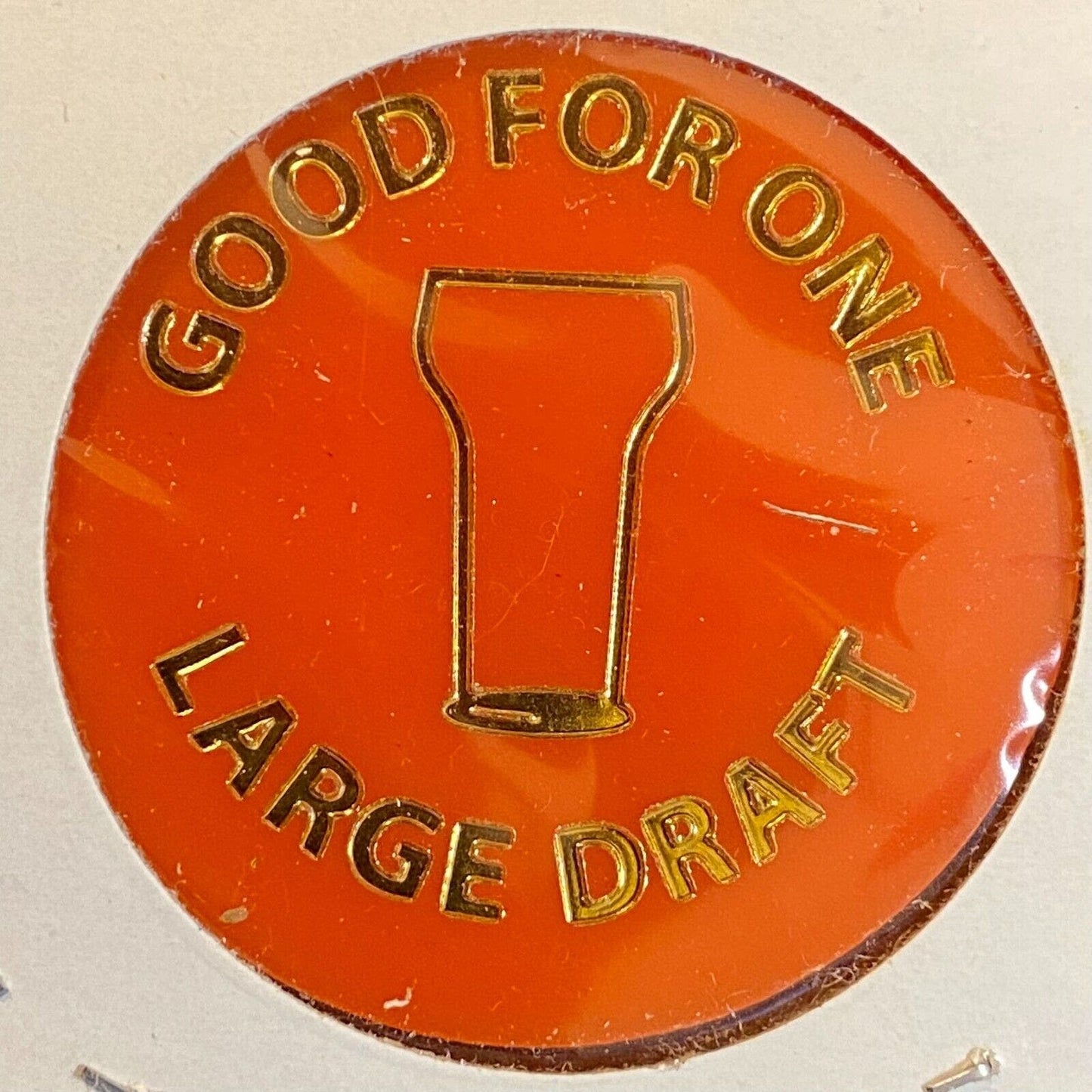 Monessen, PA BPOE Lodge 773 c1980's Plastic Token "G/F One Large Draft"
