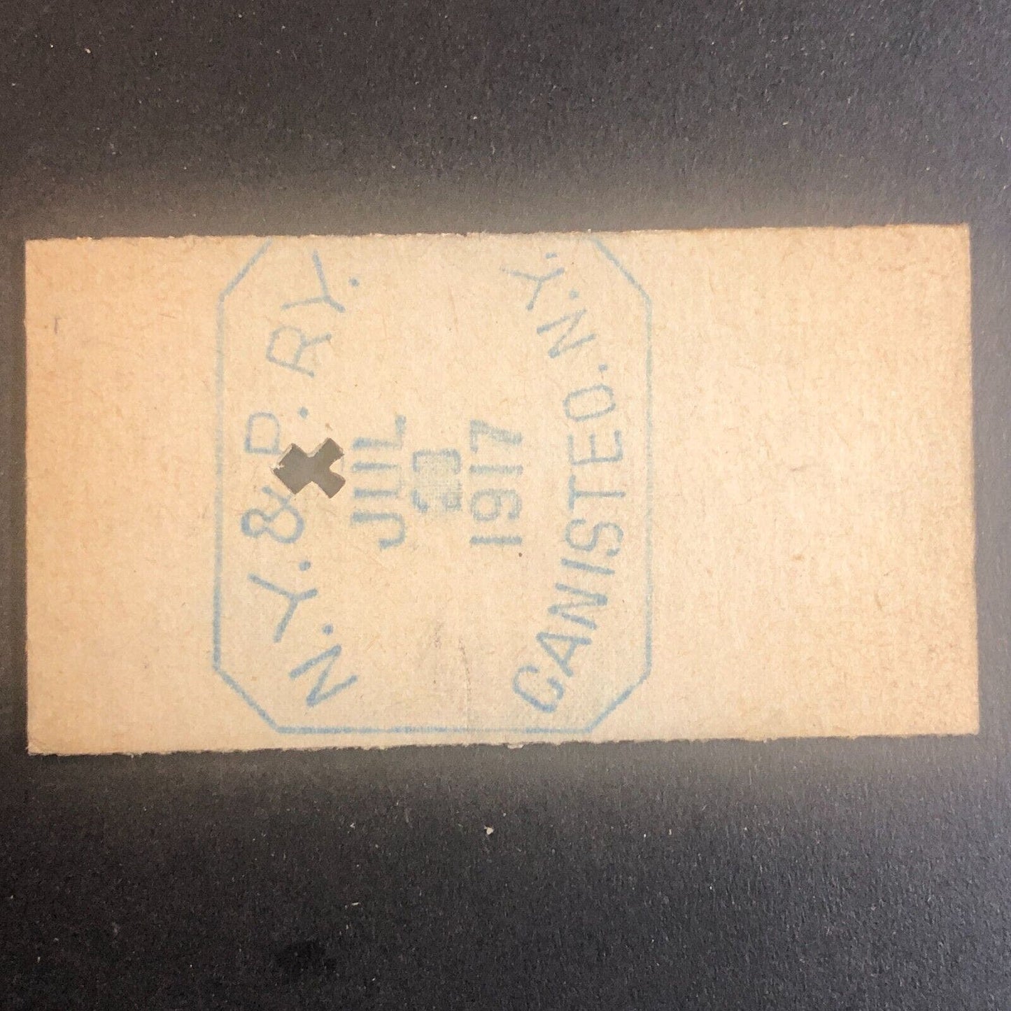 New York & Pennsylvania Railroad July 29 1917 Rexville, NY Ticket #30272