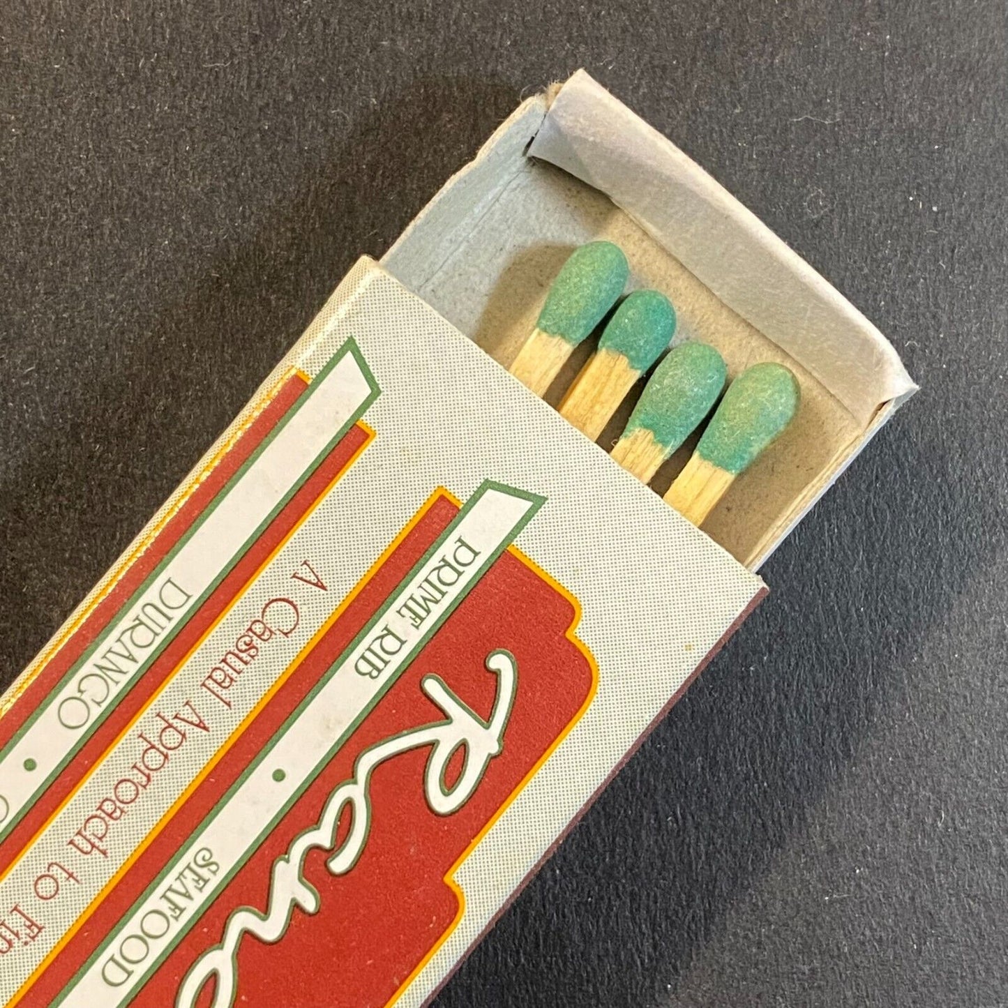Randy's Prime Rib Seafood Restaurant Durango, CO Vintage Matchbox VGC Scarce
