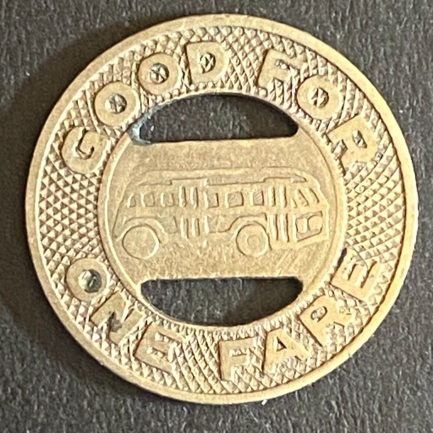 North Platte City Bus Lines G/F One Fare Bus Transit Token - 16mm