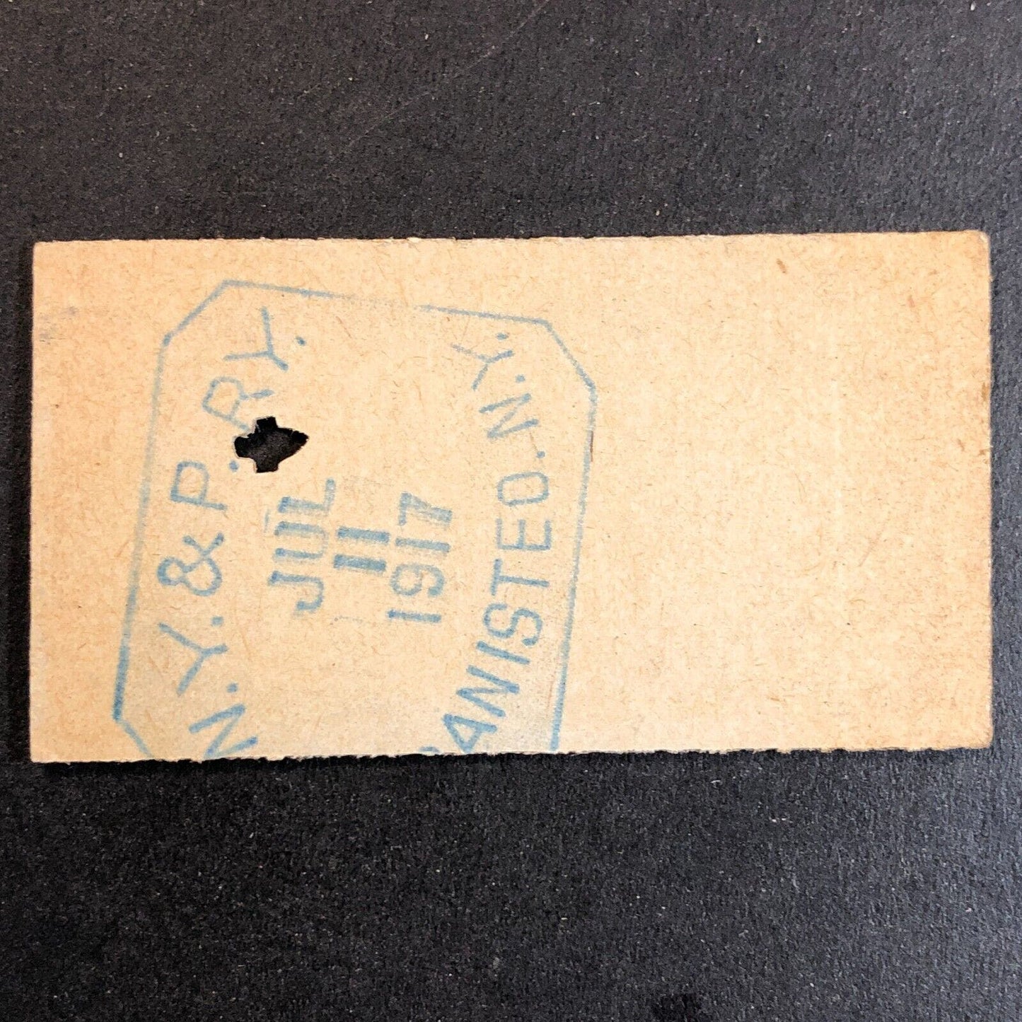 New York & Pennsylvania Railroad July 11 1917 Whitesville, NY Ticket #18242