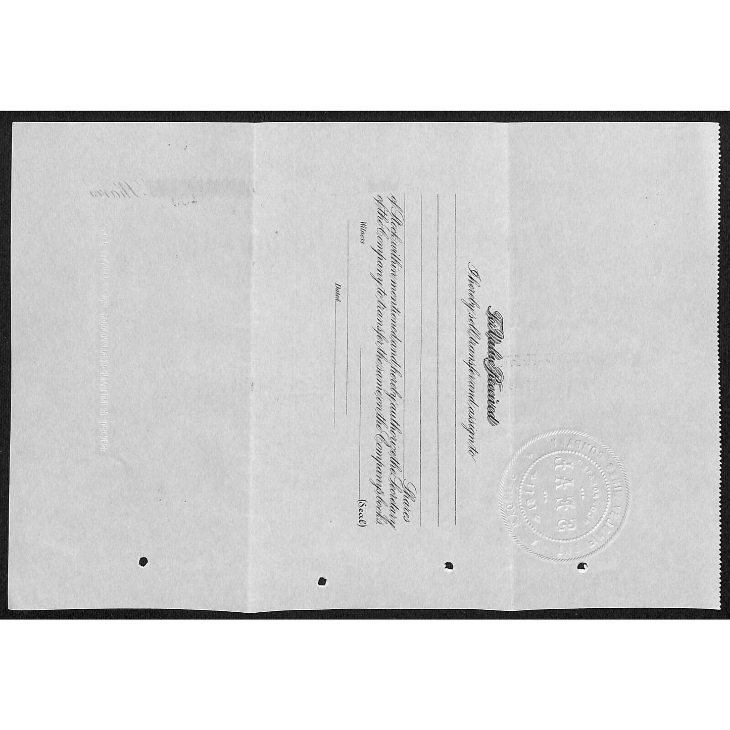 Findley Mines Co. 1912 Cripple Creek Stock Certificate w/ L.G. Carlton Sig. #316