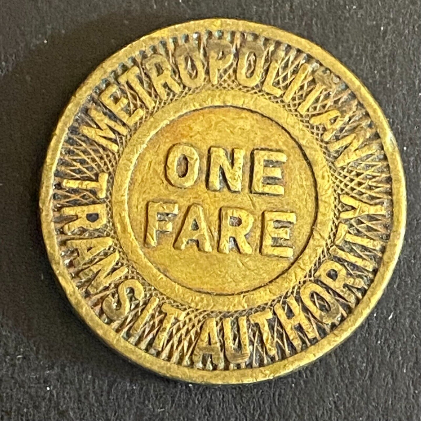 Metropolitan Transit Authority (Boston) Brass One Fare Transit Token - 20mm