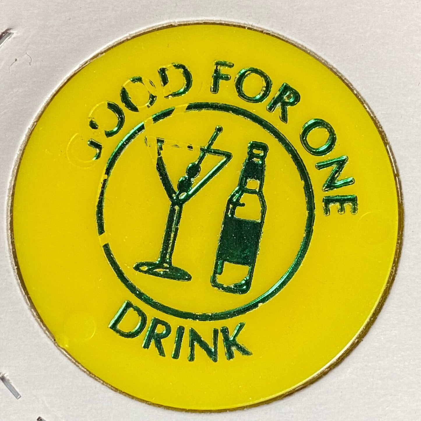 Carbondale, PA Moran's Tavern Plastic Token G/F One Drink Clover