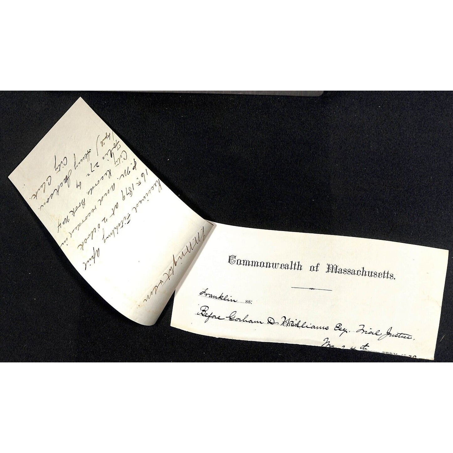 1879 Fitchburg Railroad Monthly Payment Request w/ MA State Stationary Header