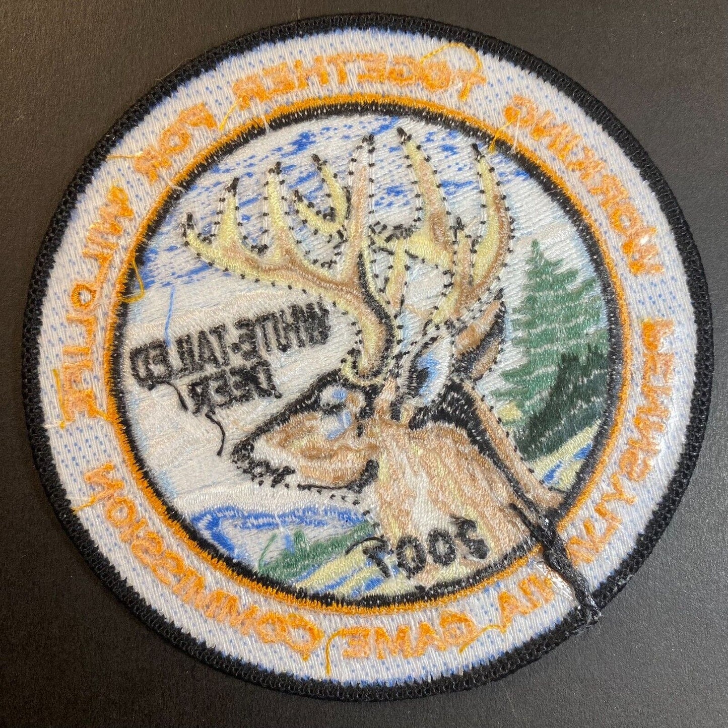 PA Game Commission White Tailed Deer 2007 Wildlife Embroidered Patch 4" NOS VGC