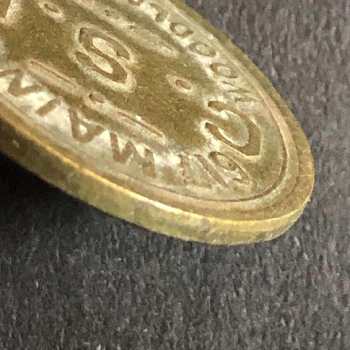 C.S.D. Charles Dunlap Cigars Woodland CA Brass Trade Token G/F 5c c1920's - 21mm