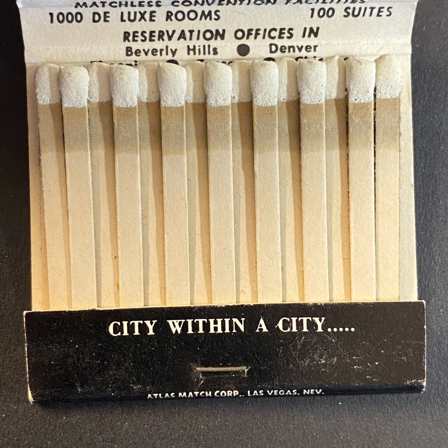 Dunes Hotel & Country Club Vegas c1974 "Diamond of the Dunes" Full Matchbook VGC