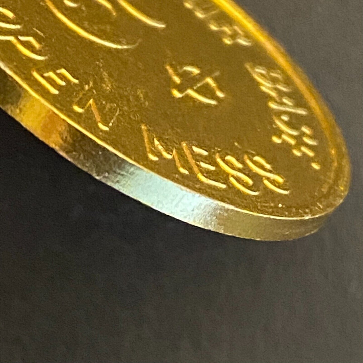 Korea Osan Air Base NCO Open Mess 5c (Gold) Alum Military Token 30mm Scarce (#1)