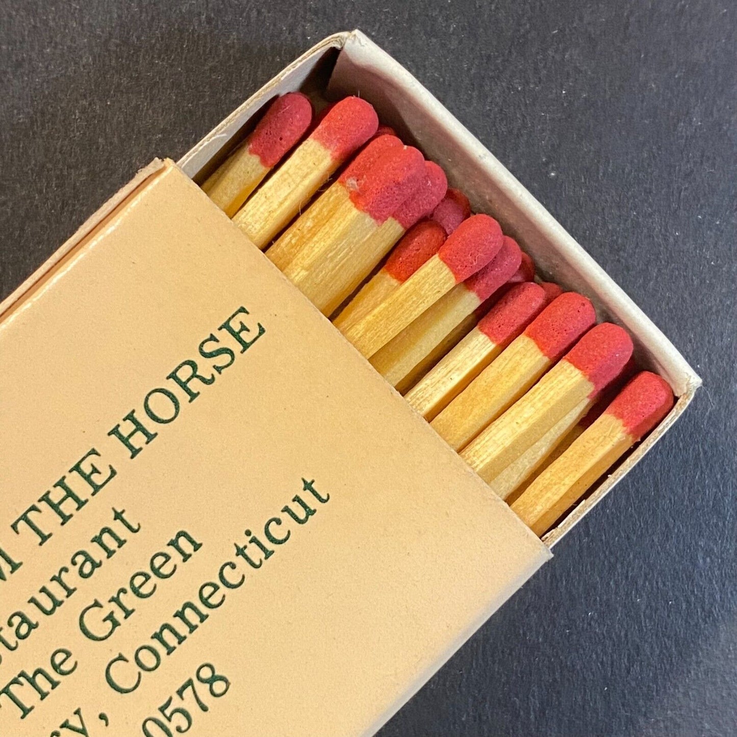 Across from the Horse Restaurant Waterbury, CT Vintage Matchbox VGC Scarce