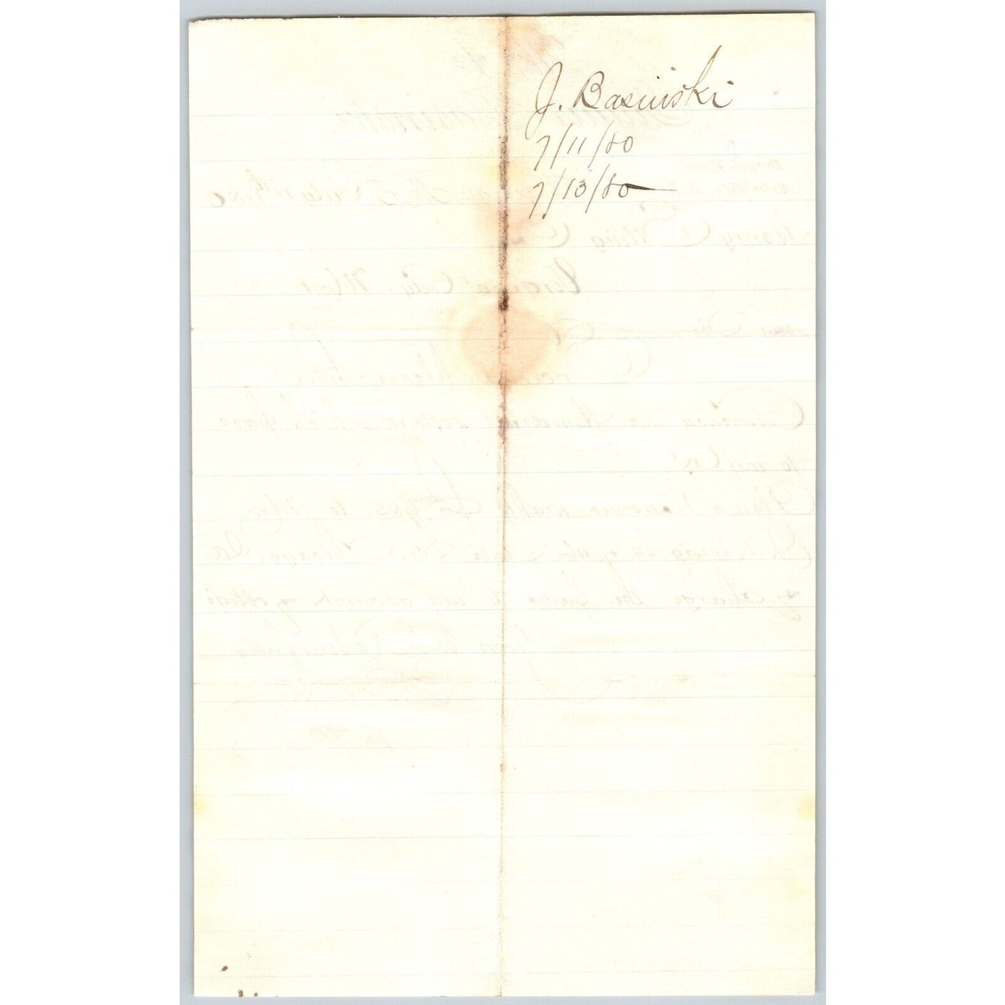 Julius Basinski Bozeman, MT 1880 ALS to Henry Elling* Virginia City Penmanship