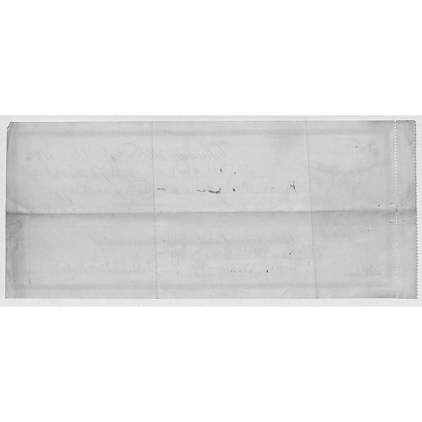 1890 William Mc Sherry Jr., Gettysburg, PA Chicago Bank Check Deer Vignette