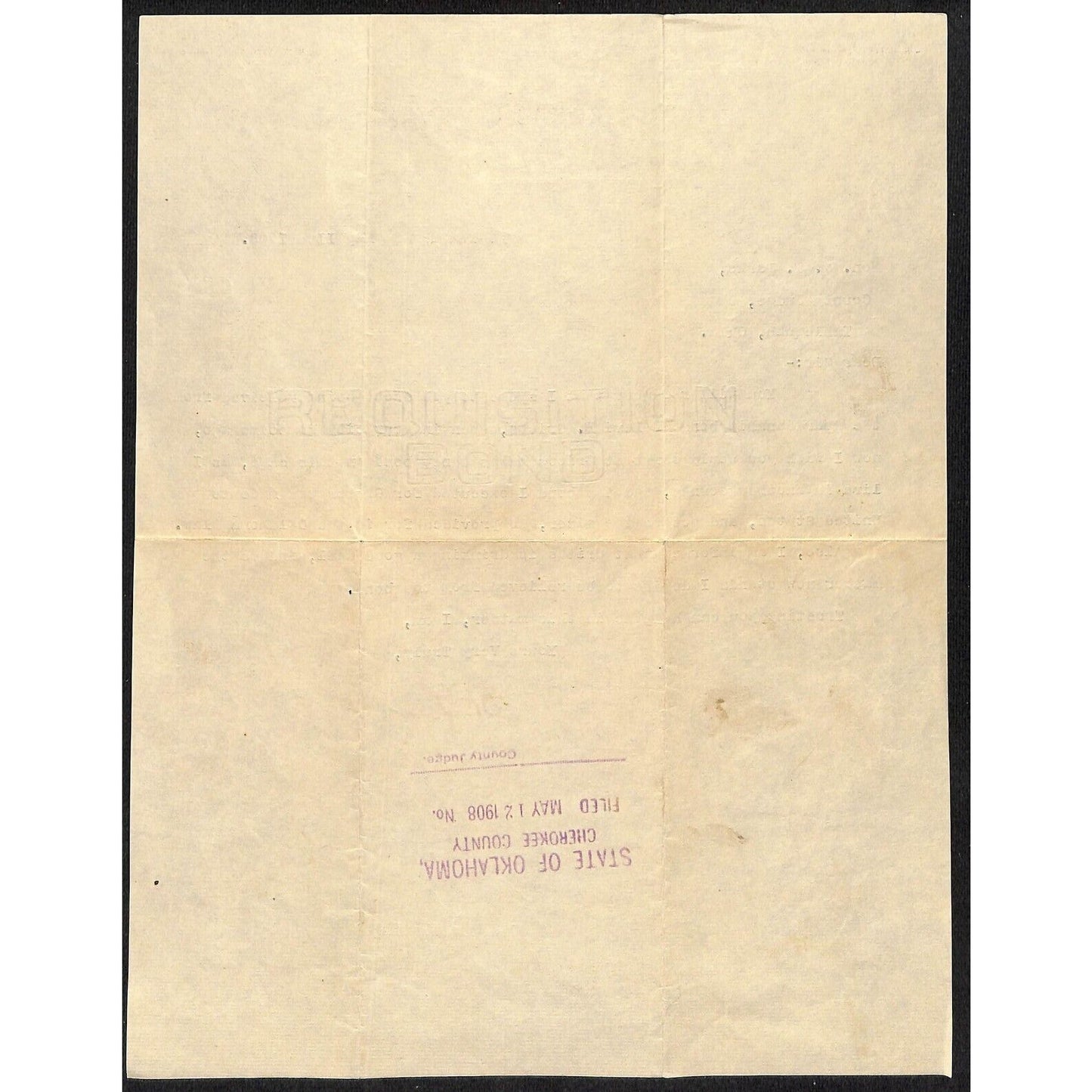 1908 The Cherokee Company Tulsa, OK Indian Territory TLS Letterhead
