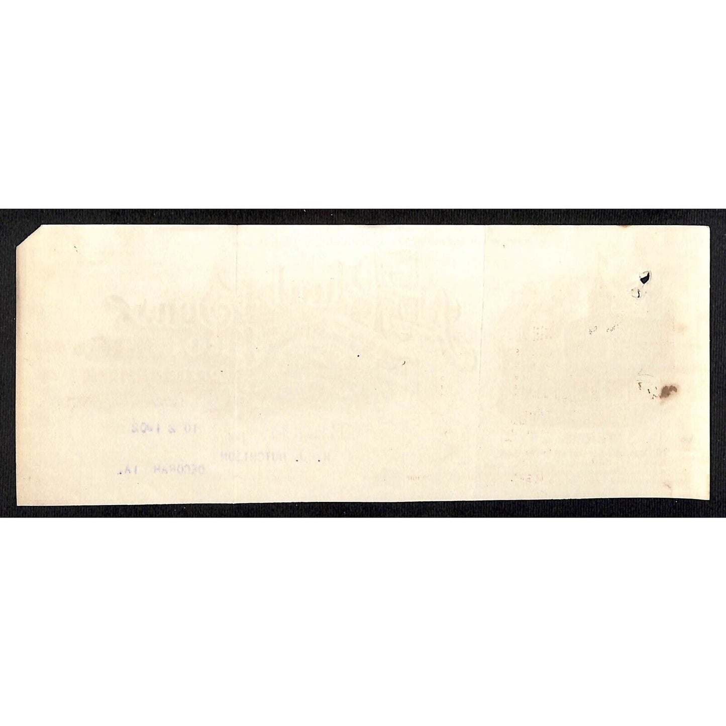 John Blaul Grocers Coffee Burlington IA Hutchinson* 10/2 1902 Cut Billhead