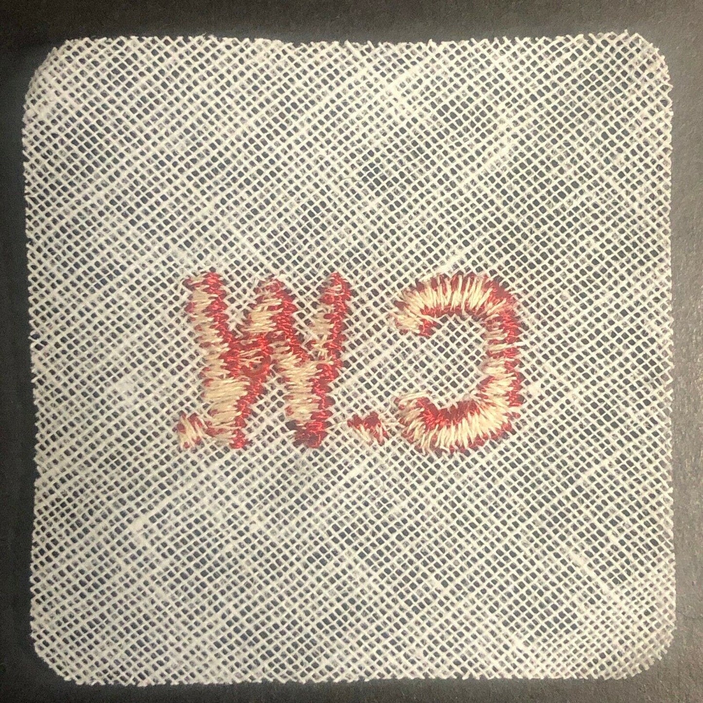 Vintage c1980's-90's Initial Monogram "CW 1.75" x 1.75" C.W." Embroidered Patch