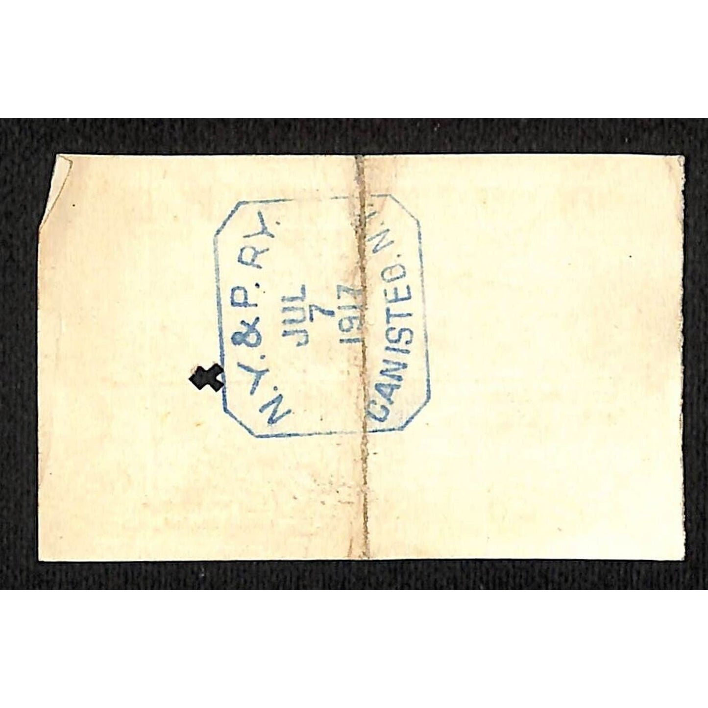 New York & Pennsylvania Railroad RY July 7 1917 Whitesville Ticket #5223