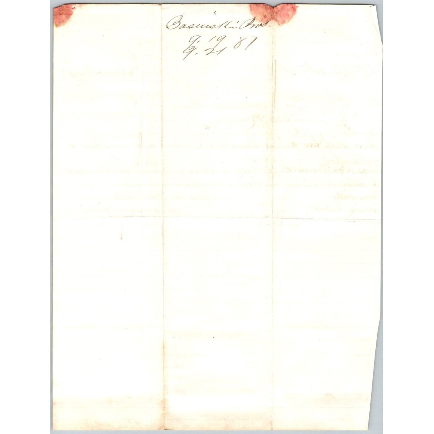J. Basinski & Brothers Stationary Bozeman, MT 1881 ALS Letterhead Henry Elling*