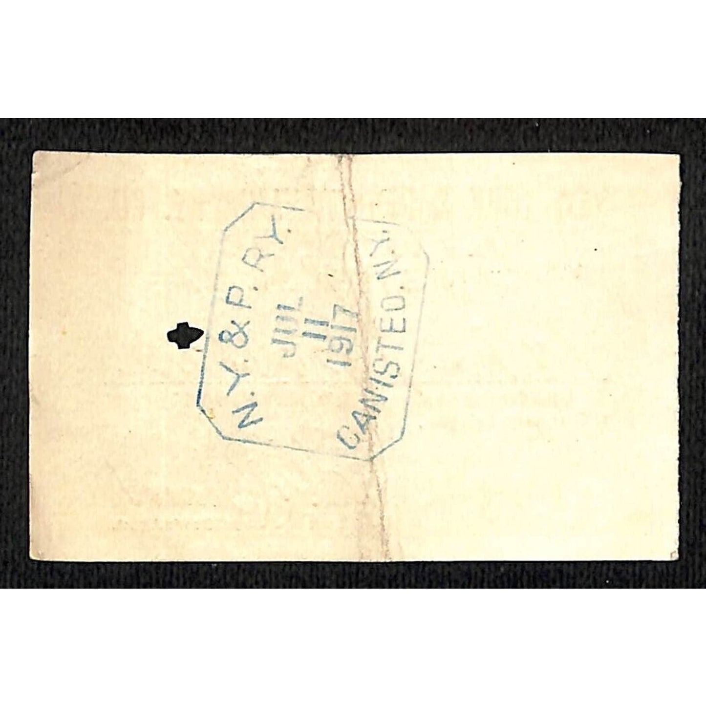New York & Pennsylvania Railroad RY July 11 1917 Whitesville Ticket #5226