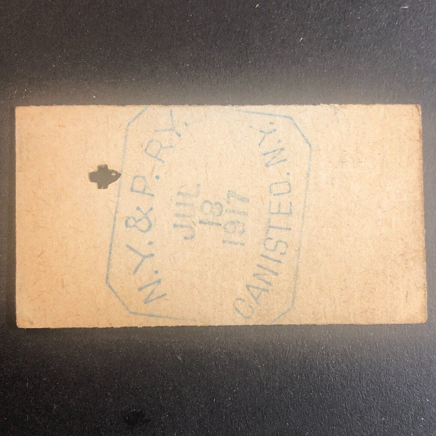 New York & Pennsylvania Railroad July 18 1917 Greenwood, NY Ticket #53568