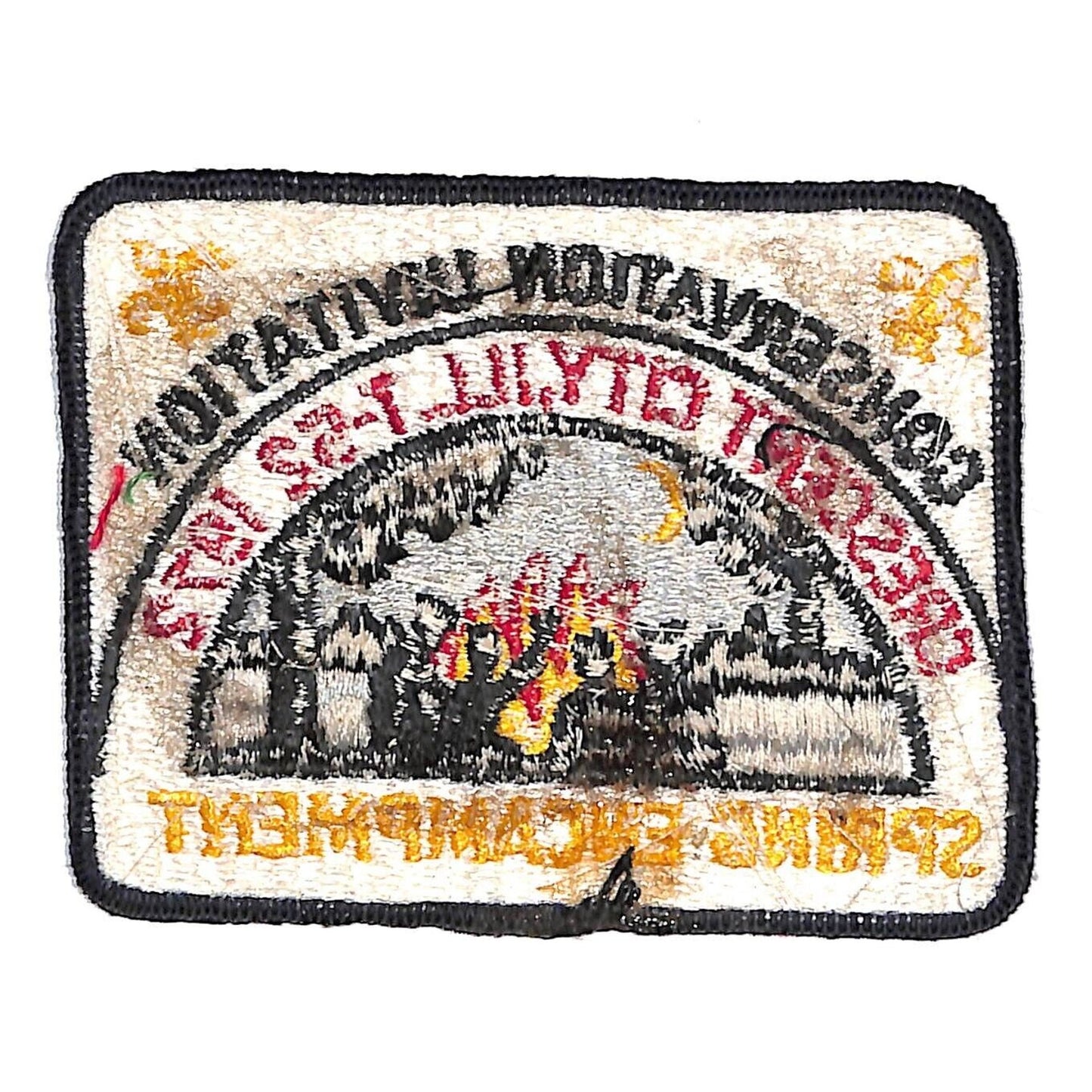 Boy Scouts BSA 1972 Conservation Invitation Crescent City, IL Emb. Patch VGC