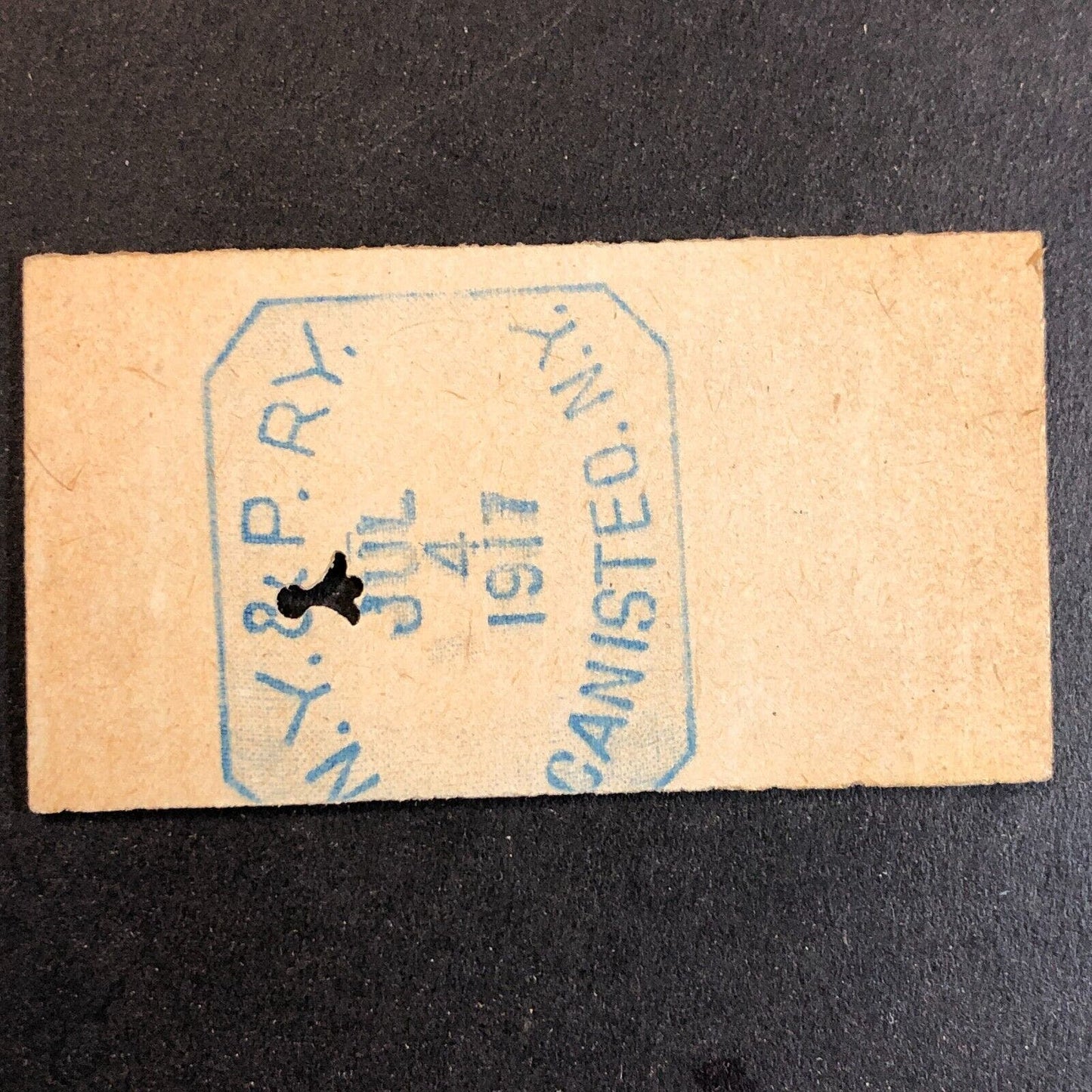 New York & Pennsylvania Railroad July 4 1917 Whitesville, NY Ticket #18219